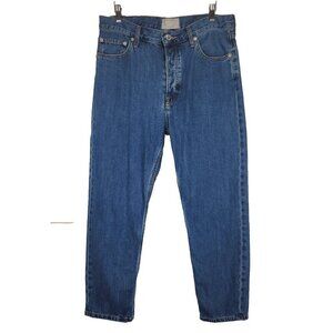 Everlane The Summer Slouch Jeans Womens 29 Blue‎ Button Fly Cotton Blend Relaxed